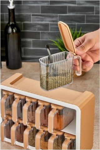 12'li Standlı Kaşıklı Baharatlık Seti Diğer