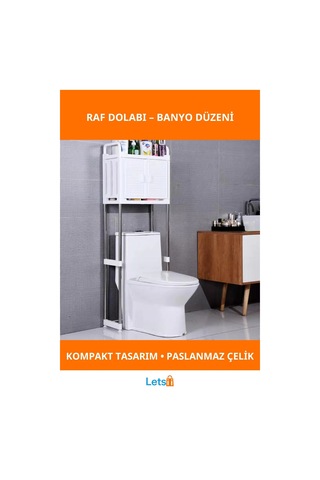 Suya Dayanıklı Fonksiyonel Banyo Düzenleyici Raf Dolabı Çok Renkli