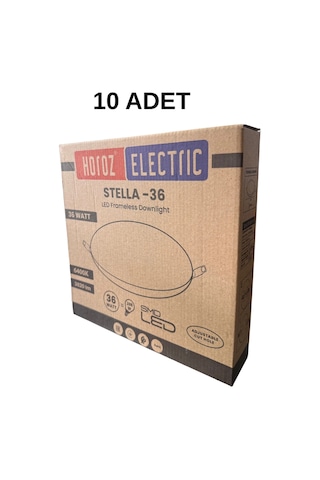 Horoz Stella-36 Sıva Altı Ayarlanabilir 36 Watt Led Panel Beyaz Işık - 10 Lu Paket Beyaz