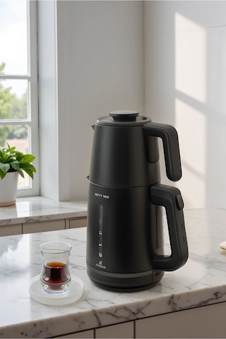 Karaca Berry Tea XL 2in1 Çelik Demlikli Çay Makinesi ve Kettle