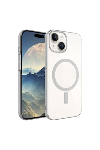 Apple Uyumlu iPhone 15 Plus Kılıf Wireless Şarj Özellikli Pixel Magsafe