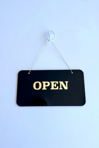 Open / Closed Kapı Tabelası Tüm İşletmeler İçin Şık Ve Sade Tasarım