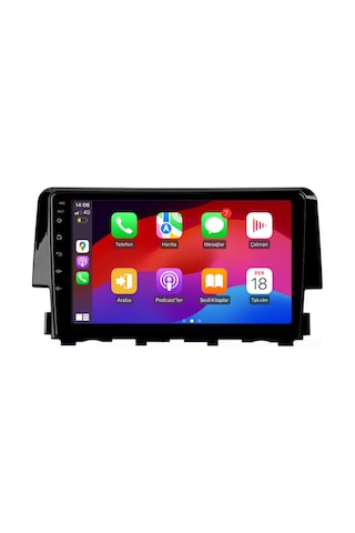 Honda Civic Fc5 Araç Multimedya Android Ekran Carplay Double Teyp 4+64 9" 16-20 P.black Cadence