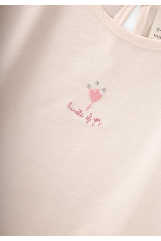 Cigit Diz Altı Taytlı T-shirt Takım 1-7 Yaş Ekru
