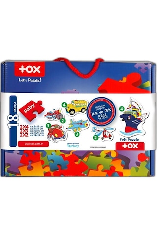 Tox Ulaşım Araçları 2+ Keçe Yapboz Puzzle T002