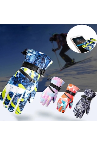 Ultralight Su Geçirmez Unisex Dokunmatik Kayak Snowboard Eldiveni Çok Renkli