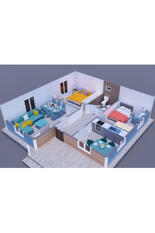 83 M² Prefabrik Ev