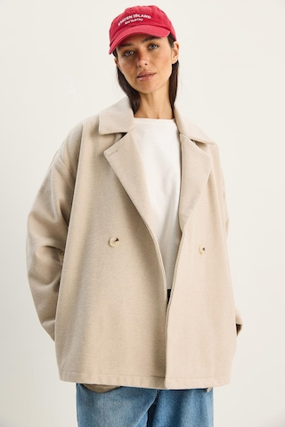 Shade Kadın Kruvaze Yaka Cep Detaylı Kaşe Blazer Ceket 60283757 - Bej