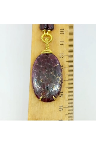 1652 Copper Turmalin El Yapımı Kolye Altın