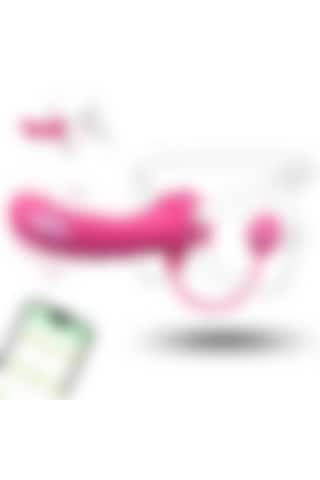Pembe Tilki App Kontrollü Strapon Dildo