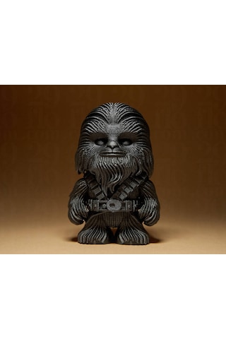 Bronz Efektli Mini Chewbacca Figürü - Dekoratif Star Wars Objesi