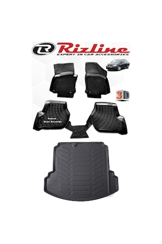 Rizline Volkswagen Jetta 2005-2011 3D Paspas+Bagaj Havuzu Seti