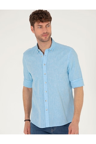 Pierre Cardin Erkek Aqua Gömlek Desenli 50265119-vr007 Aqua