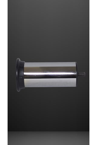 12 Cm Baza Ayağı - 10 Mm M10 Boy Civatalı - Krom Kaplı Plastik Bingolu Mobilya Ayağı 1 Adet Krom