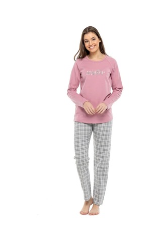 Ciciten Mod Collection Sıfır Yaka Kareli Bayan Pijama Takım 001