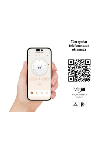 İvigo EPK4590W25B 2500 W Wi-Fi Uzaktan Erişimli Konvektör Isıtıcı Beyaz