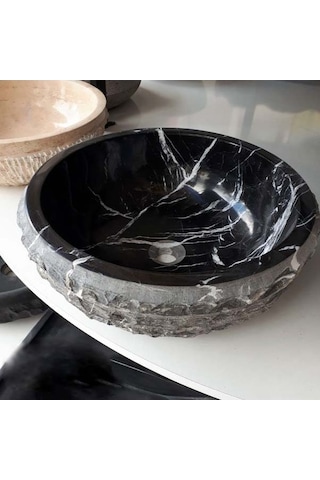 Toros Siyah Mermer Dışı Yatay Patlatma Çanak Lavabo