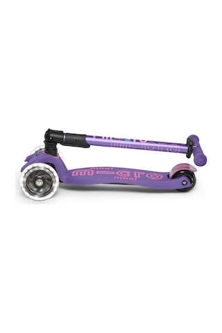 Micro Maxi Deluxe Foldable 3 Tekerlekli Scooter LED Fuşya