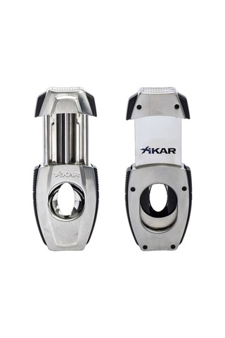 Xikar Flip Dual Gümüş V & Düz Puro Makası Kesici - Tr9307