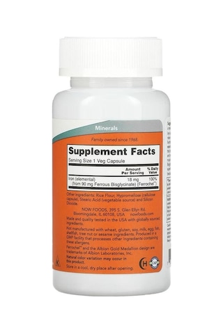 Iron Demir, 18 Mg, 120 Veg. Kapsül.usa Menşei.dmmedicine'den