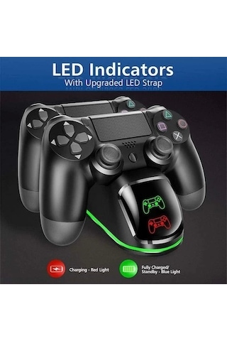 Ps4 Stand 2 Kol Şarj İstasyonu Göstergeli Dock Tp4-889