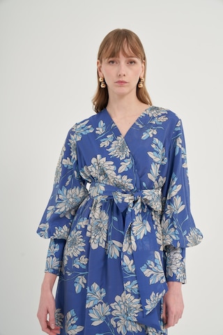 Ftz Kadın Tansel Desenli Elbise İndigo 31057 Indigo