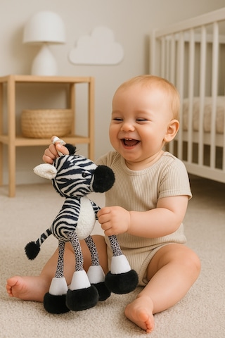 Sevimli Zebra Aktivite Oyuncağı Puset Ve Bebek Arabalarına Takıla Bilir