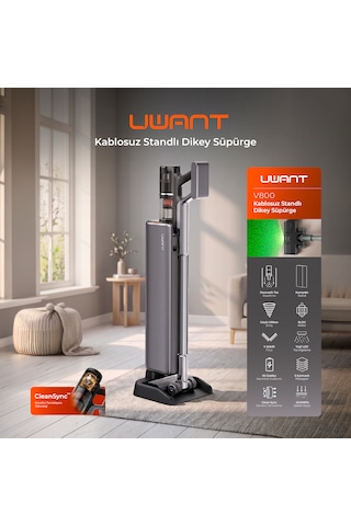 Uwant V800 40.000 Pa Şarjlı Standlı Dikey Süpürge
