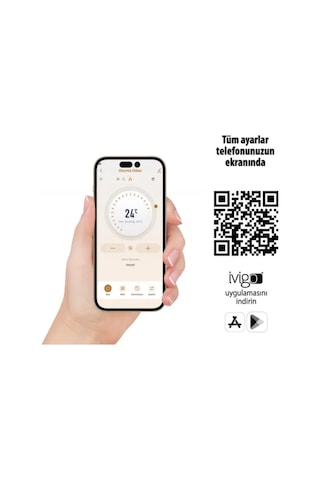 İvigo Epk4590e20w Dijital Profesyonel Konvektör 2000 Watt Beyaz Wifi