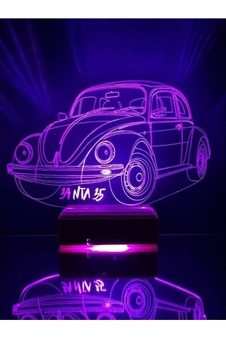 Sevgiliye Hediye Vosvos Araba Masaüstü 3D Led Lamba