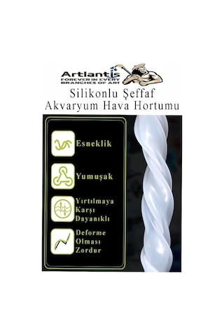 Silikonlu Şeffaf Akvaryum Hava Hortumu 3 Metre İç Çap 4mm Dış Çap 6mm Deney Fıskiye Kauçuk Hortum Yağ Hava Pom