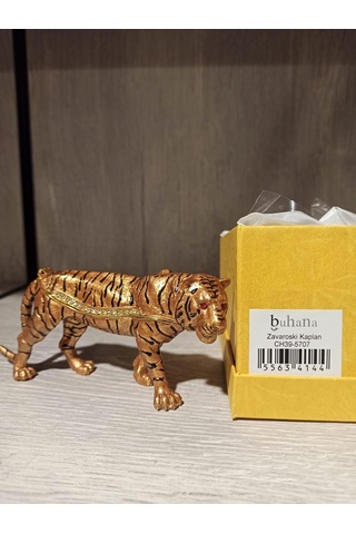 Swarovski Taşlı Kaplan Mücevherlik / Dekoratif Biblo
