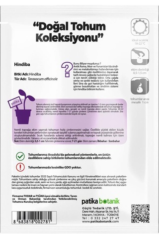 500 Adet Hindiba Tohumu