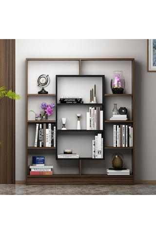 Venüs Kitaplık - Ceviz / Siyah