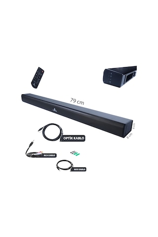 Maxword SLC-160BT 160 W Optik Çıkışlı 2.0 Kanal BT Soundbar TV Ses Sistemi (79 x 8 x 6 CM)