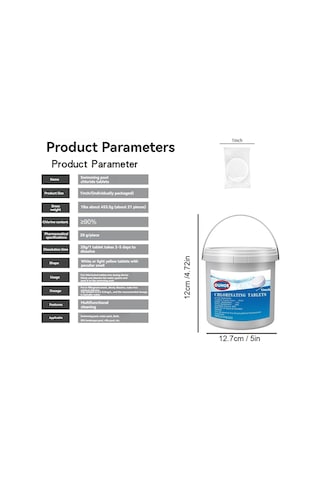 Yifomall Uzun Ömürlü Klor Tabletleri - Havuz Ve Jakuzi İçin 1 Lbs Paket, Güneş Işığına Dayanıklı Ve Pas Önleyici