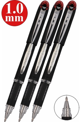 Kırmızı İmza Kalemi 3 Adet Uniball Jetstream 1.0 Mm Pilot Kalem Sx-210 Hızlı Yazı Kalemi Roller Uçlu Likit Mürekkepli
