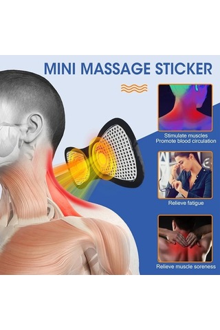 Wondernest Yama Siyah Servikal Mini Masaj Aleti Ems Elektrikli Boyun Rahatlatıcı Siyah