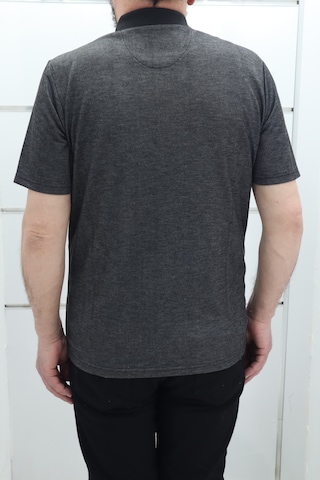 Becces Dmctekstil Erkek 002 Çizgili Klasik Kesim Rahat Kalıp Tek Cepli Polo Yaka T-shirt Siyah