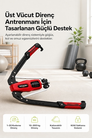 Hidrolik Power Twister 10-200 Kg Ayarlanabilir Dirençli Göğüs Ve Kol Egzersiz Aleti Hidrolik Power Twister 10-200 Kg Ayarlanabilir Dirençli Göğüs Ve Kol Egzersiz Aleti