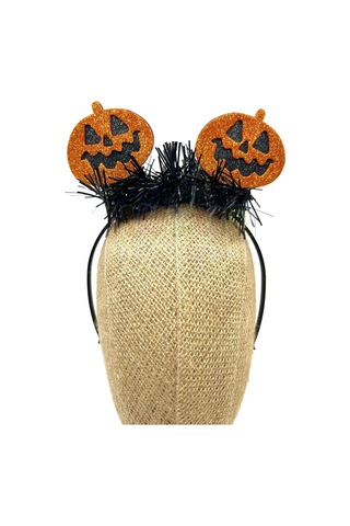 Balkabağı Taç Turuncu Renkli Simli Eva Halloween Partisi Cadılar