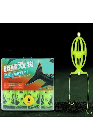 Çift Kancalar Iseama Patlayıcı Kanca Bighead Sazan Besleyici El Çubuğu Ve Atma Çubuğu, Boyut: 11, Boyut:11