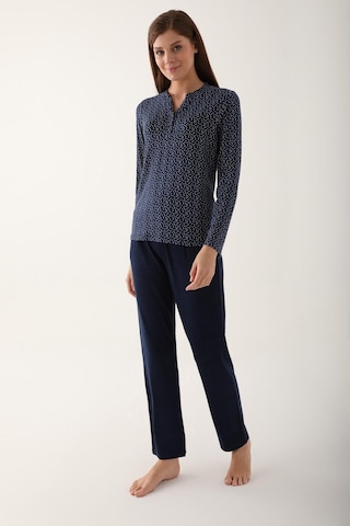 Arnetta 2659 Dotted Lacivert Kadın Uzun Kol Pijama Takım 001