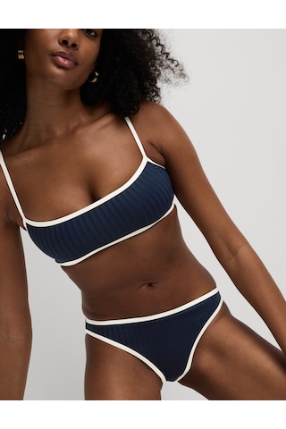 Marks & Spencer Fitilli Kenar Detaylı Yüksek Belli Bikini Altı T52001094L Lacivert