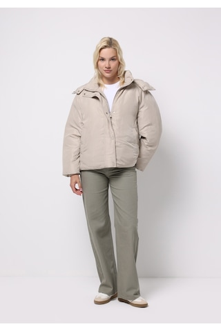 Colins Regular Fit Kapüşonlu Fermuarlı Astarlı Çıkarılabilir Kapüşonlu Kadın Bej Mont Cl1076419 Q1.v1 Beı Bej