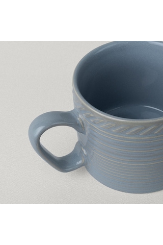 Linens Ringa Stoneware 250 Ml Kupa Mavi Mavi