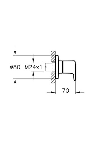 Root Round A42730 Ankastre Stop Valf, Sıva Üstü, Krom Çok Renkli