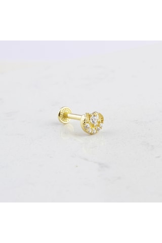 Glorria Altın Ay Yıldız Tragus Piercing Çok Renkli 35735393