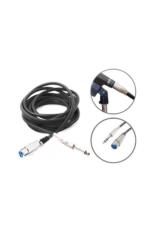 Kablo Mikrofon Pro 10 Metre Siyah Kjm10bk