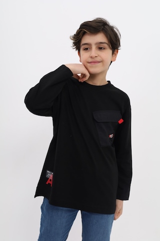 Toontoy Kids Toontoy Erkek Çocuk Wear For Baskılı Tişört Siyah